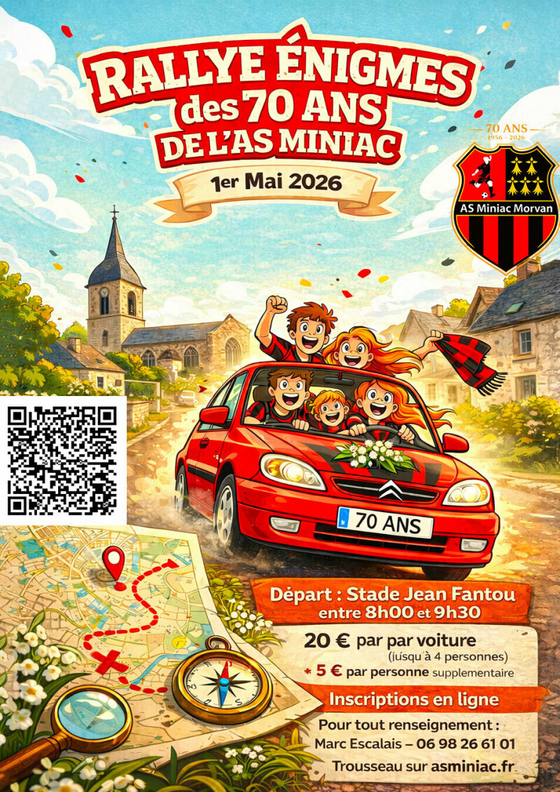 Rallye énigmes des 70 ans de l'AS Miniac