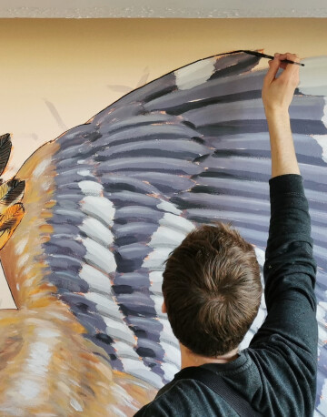 Découverte d'une fresque naturaliste monumentale