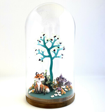 Démonstration verrière : techniques de la sculpture en verre au chalumeau par Verre & Flamme - Florianne Lataille