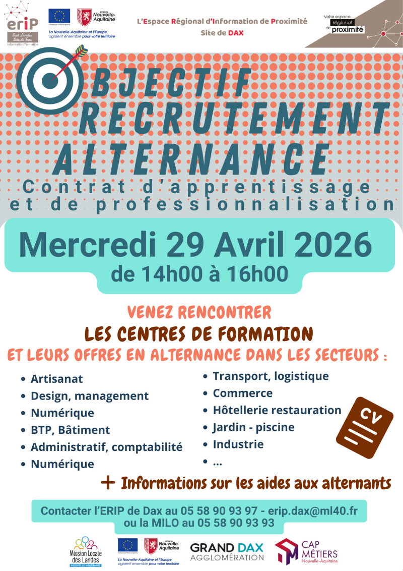 ERIP de Dax - Objectif Recrutement Alternance