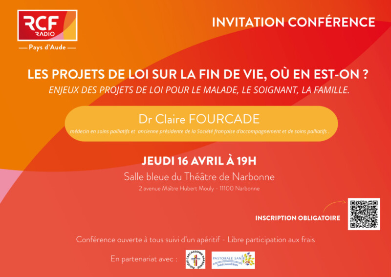 Conférence : projets de loi sur la fin de vie avec le Dr Claire Fourcade.