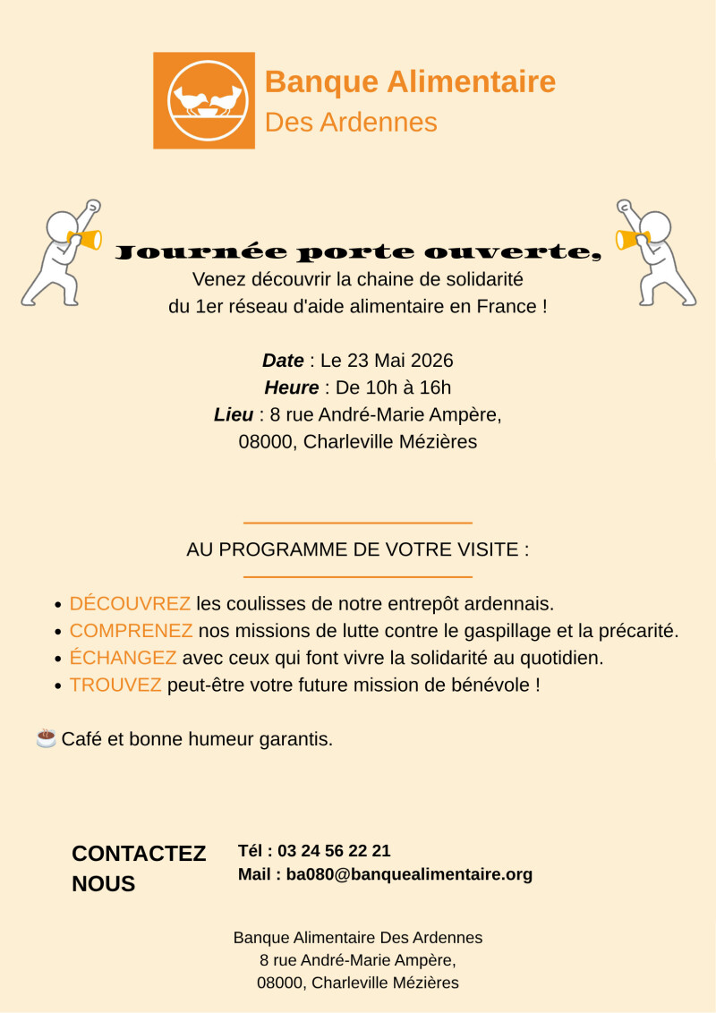 Journée porte ouverte de la Banque alimentaire des Ardennes