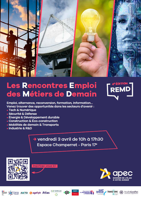 Rencontres Emploi des Métiers de Demain APEC à l'espace Champerret le 03/04/2026