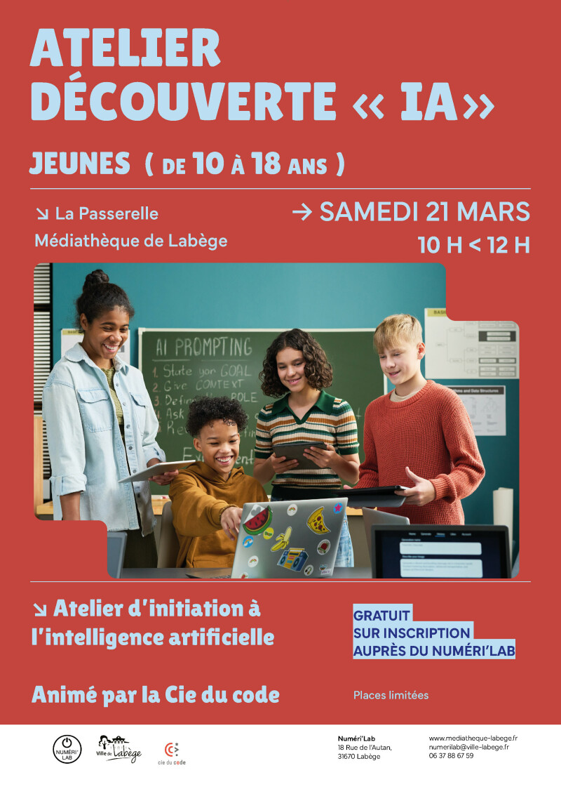 Atelier jeunes "découverte de l'IA" (10 - 18 ans)