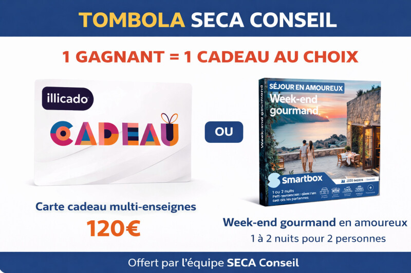 À gagner chez SECA Conseil : 120€ ou un week-end !