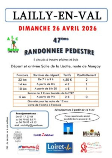 47ème randonnée pédestre - Lailly en Val