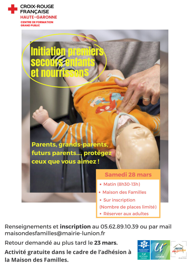 Atelier initiation aux premiers secours - Samedi 28 mars