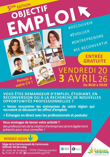 Objectif Emploi vendredi 8 avril de 8h30 à 13h30