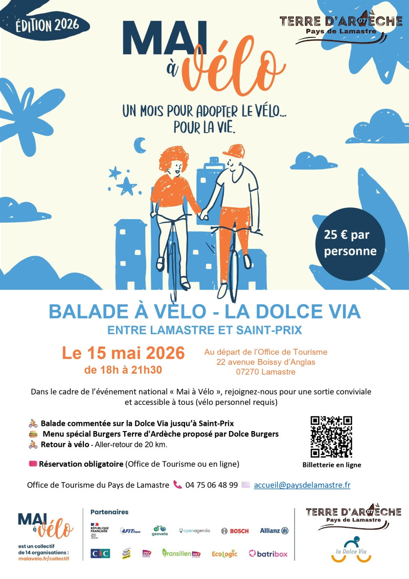 Balade à vélo sur la Dolce Via en Terre d'Ardèche