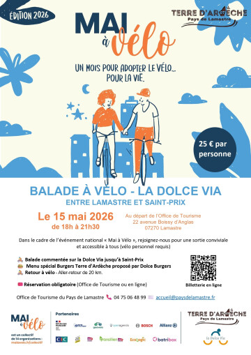 Balade à vélo sur la Dolce Via en Terre d'Ardèche