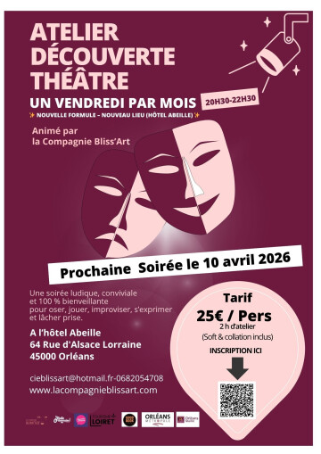 ✨ OSEZ LE THÉÂTRE… LE TEMPS D’UNE SOIRÉE AVEC LA COMPAGNIE BLISS'ART
