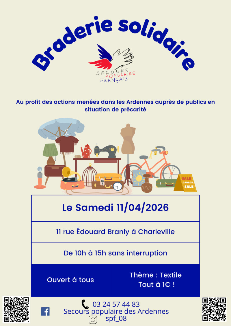 Braderie solidaire - Secours populaire des Ardennes