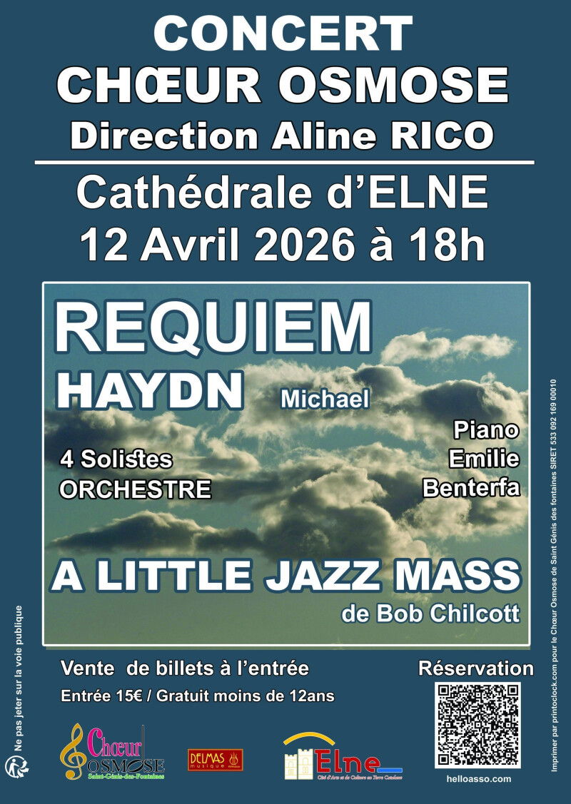 CONCERT CATHEDRALE ELNE CHOEUR OSMOSE 12 AVRIL 18H
