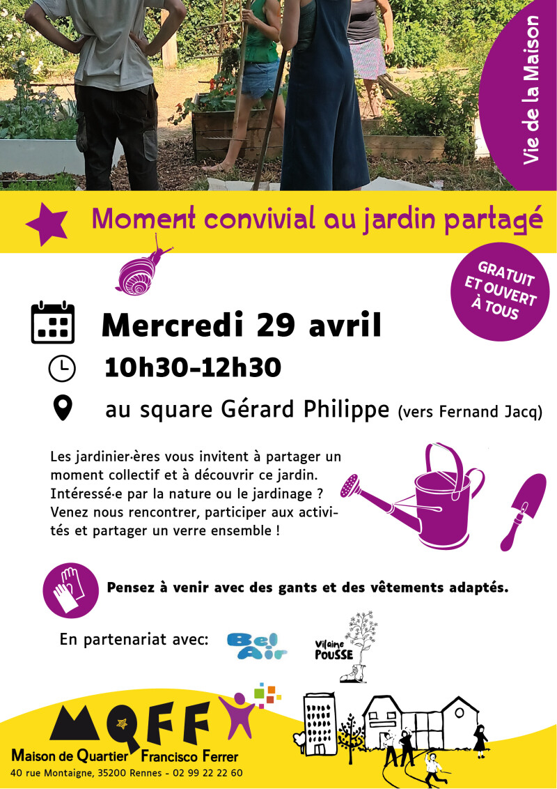 Moment convivial au jardin partagé