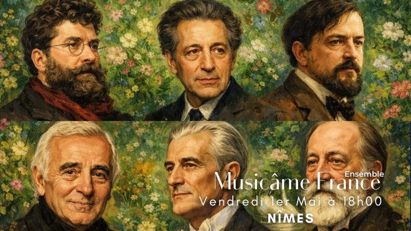 Concert à Nîmes: Debussy, Ravel, Bizet, Aznavour, Saint-Saëns, Dutilleux
