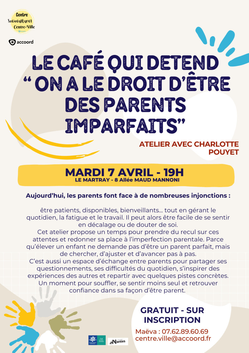 Atelier parents – « On a le droit d’être des parents imparfaits »