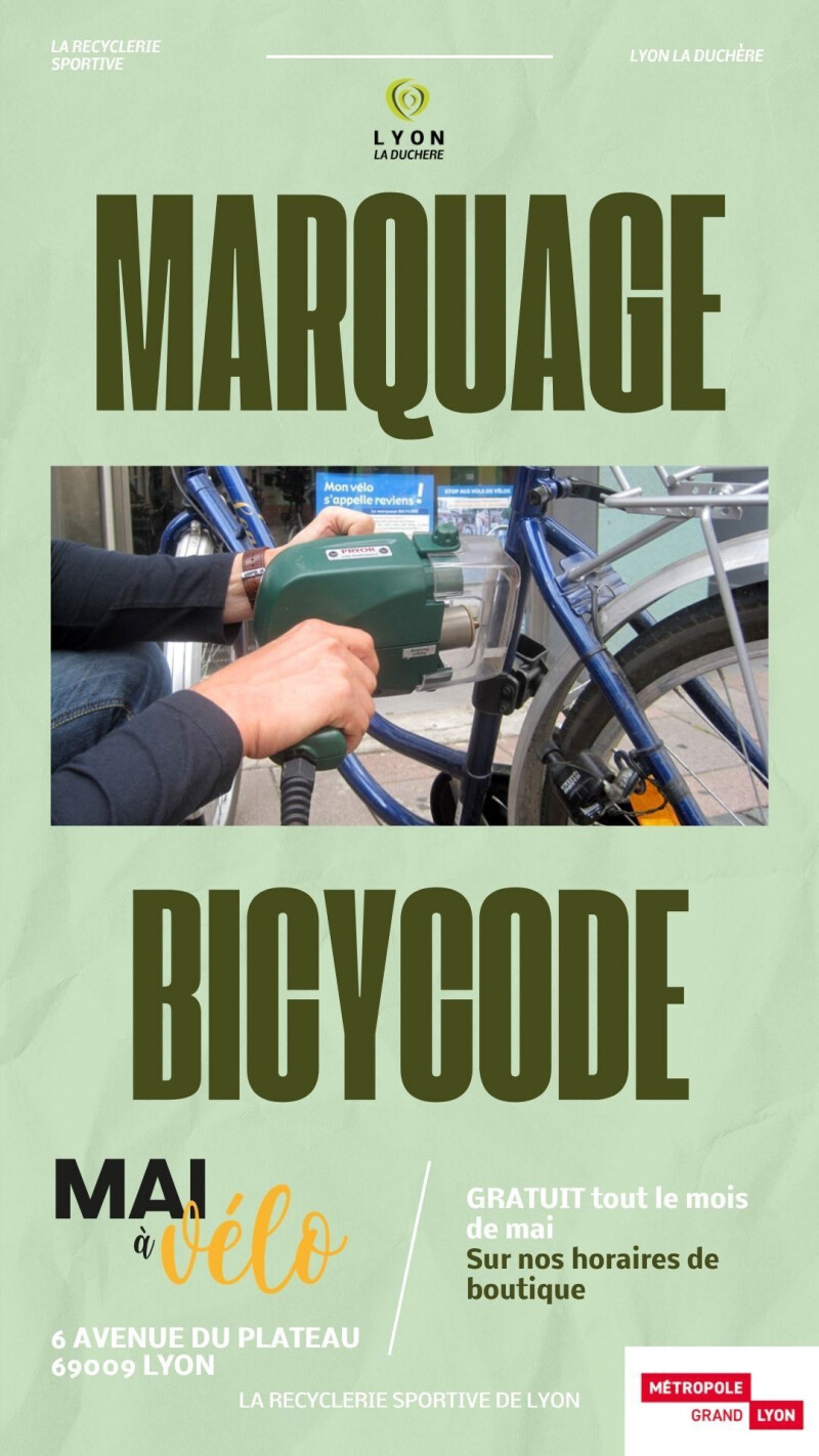Marquage bicycode gratuit tout le mois de mai !
