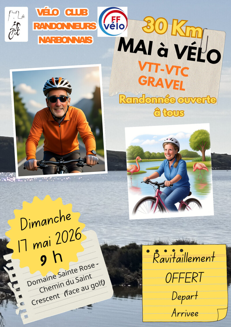 MAI à VELO Balade autour des étangs
