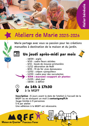 Les ateliers de Marie