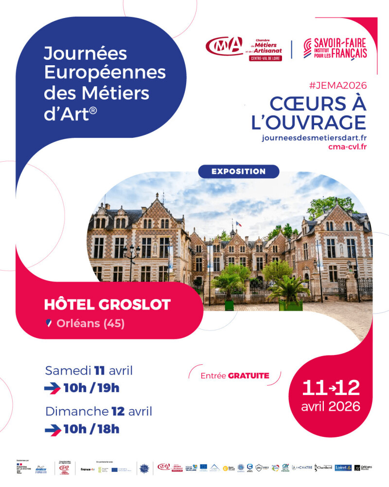 Le cœur dans chaque geste - Rencontres avec celles et ceux qui font les métiers d'art, JEMA 2026, Hôtel Groslot