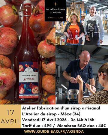 Atelier fabrication de sirop artisanal à Mèze