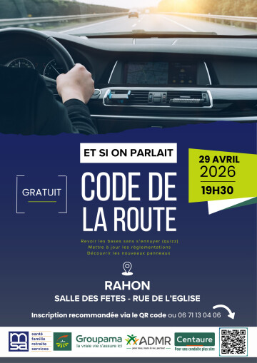 Révision code de la route - Rahon (39)