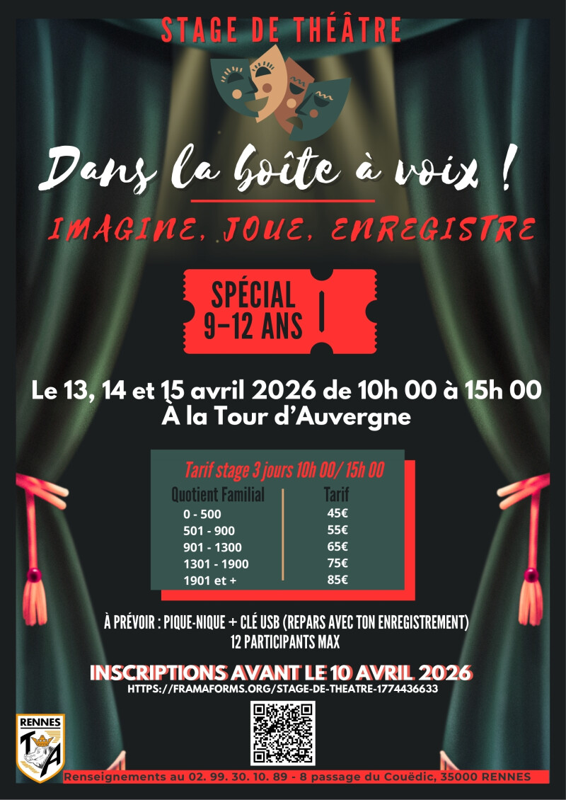 Stage de théâtre "Dans la boîte à voix"