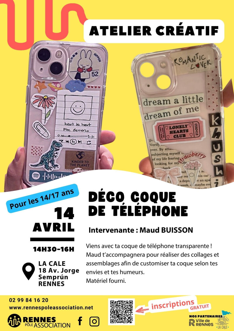 Atelier créatif : déco coque de téléphone