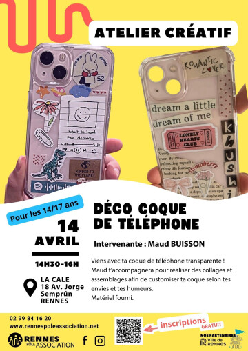 Atelier créatif : déco coque de téléphone
