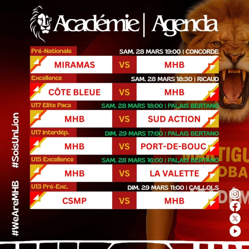 HANDBALL. AGENDA DU WEEK-END