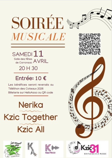 Soirée musicale au profit du Téléthon des Coteaux