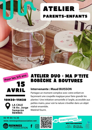 Atelier parents-enfants : ma p'tite bobèche à boutures