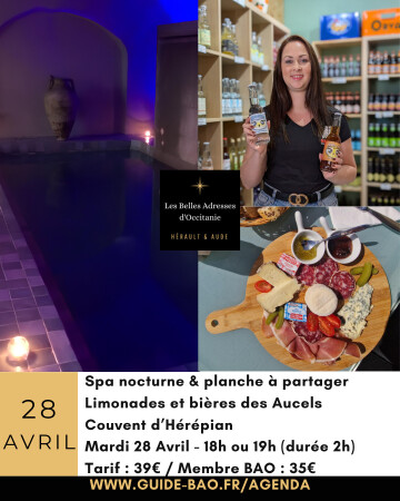 Spa, planches à partager et bière et limonades au Couvent d'Hérépian
