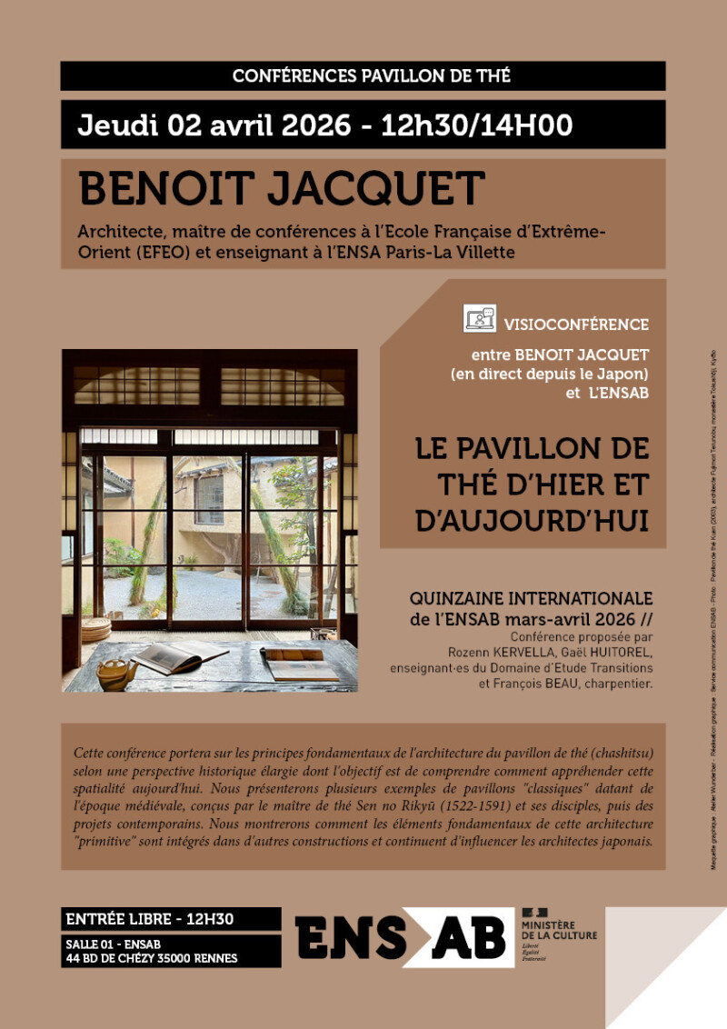 Conférence " Le pavillon de thé d'hier et d'aujourd'hui "
