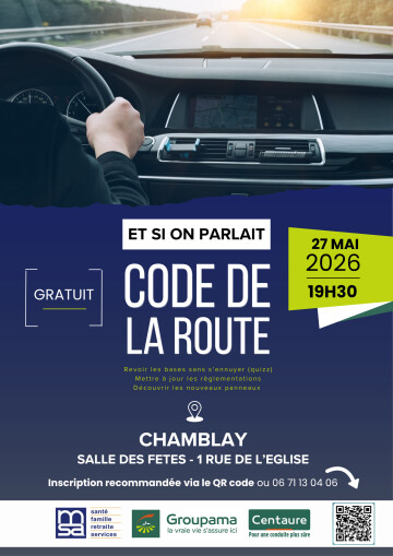 Révision code de la route à Chamblay (39)