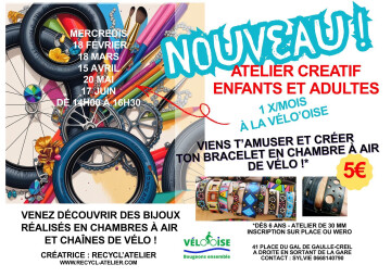Atelier Créatif : viens créer ton bracelet avec des pièces de vélo