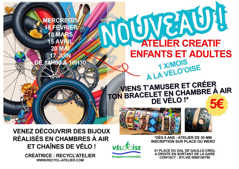 Atelier Créatif : viens créer ton bracelet avec des pièces de vélo