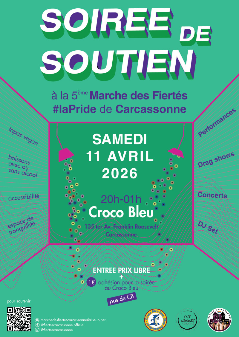 Soirée de soutien à la 5ème Marche des Fiertés de Carcassonne