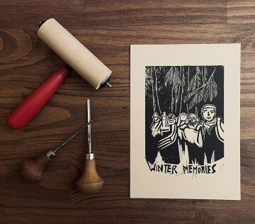 Les paysages en linogravure