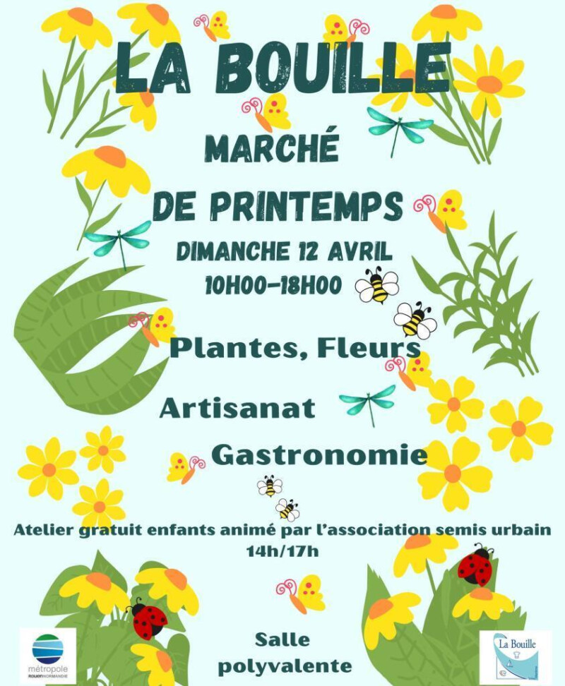 Rendez-vous le 12 Avril 2026 au Marché de Printemps de LA BOUILLE (de 10h à 18h)