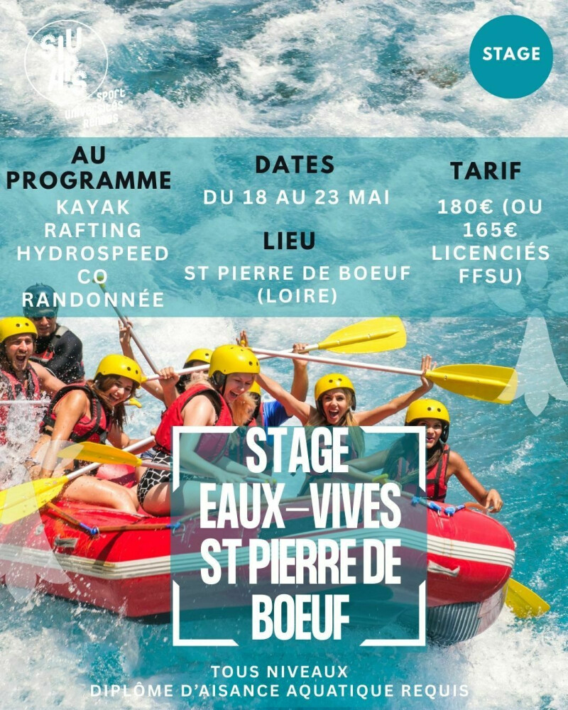 Stage d'activités eaux vives et plein air