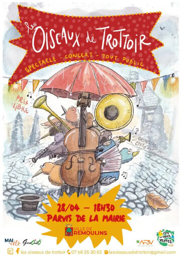 Cirque concert devant la mairie de Remoulins