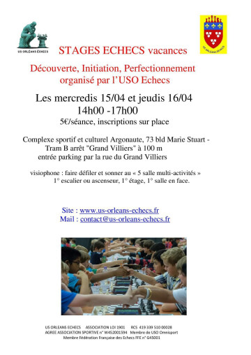 Stage Echecs Orléans