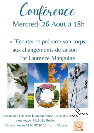 Conférence " Ecouter et préparer son corps aux changements de saison"