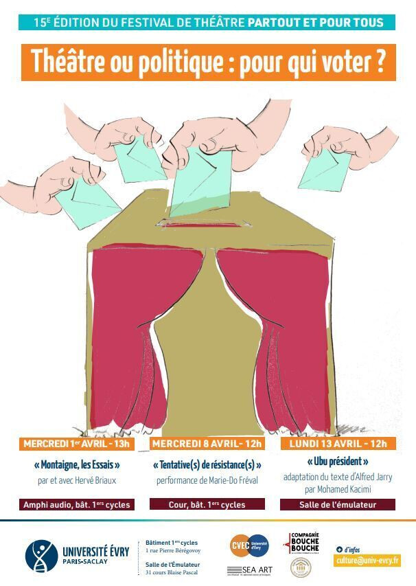 Festival de théâtre partout et pour tous - 15e édition « Théâtre et politique : pour qui voter ? »