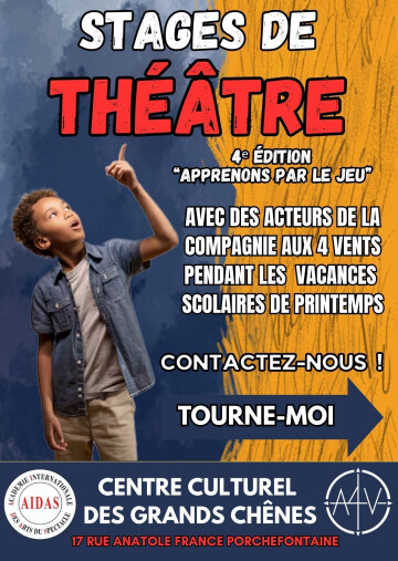 Stages de théâtre pour les enfants pendant les vacances de printemps