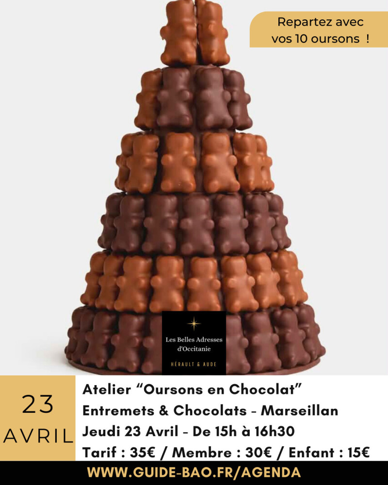 Atelier ourson en chocolat