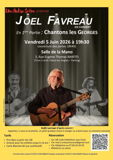 Joel Favreau (ancien guitariste de Brassens) - première partie chantons les Georges