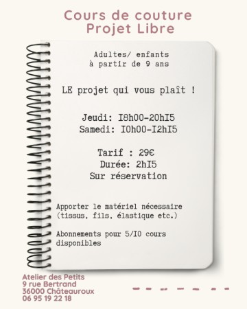 Projet Libre : Cours de couture