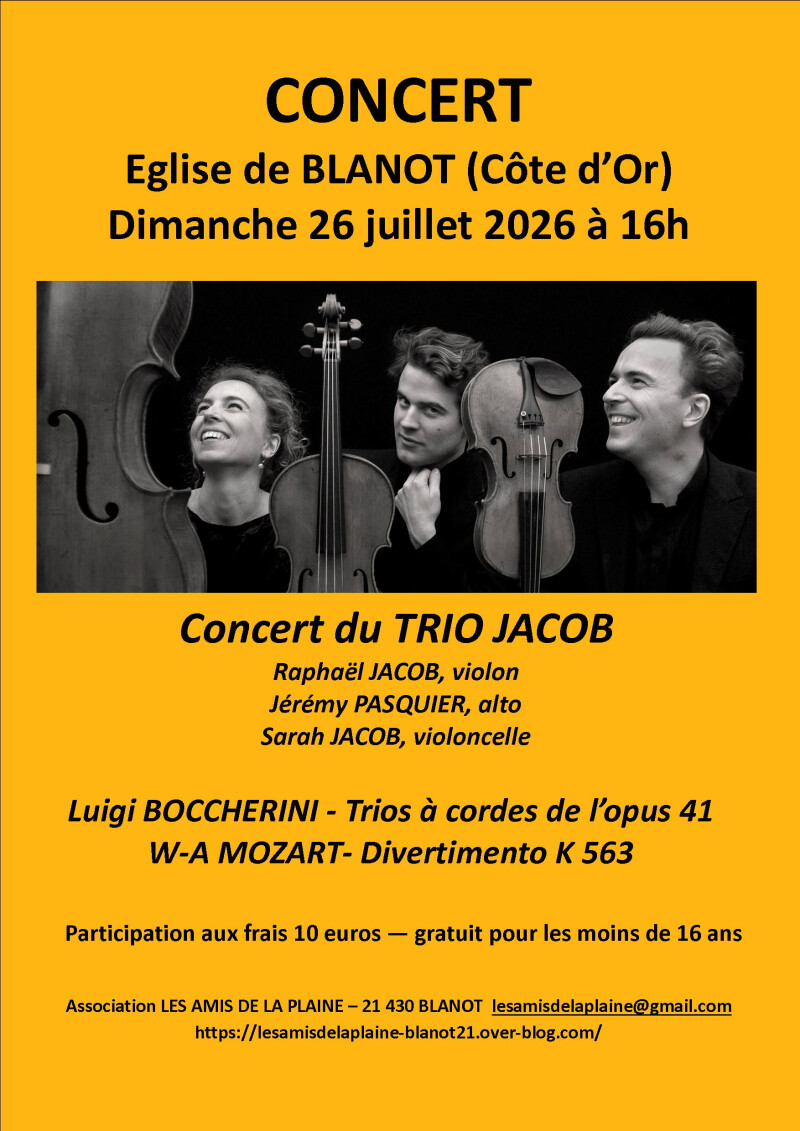 Concert du Trio Jacob